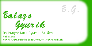 balazs gyurik business card