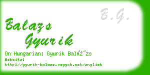 balazs gyurik business card